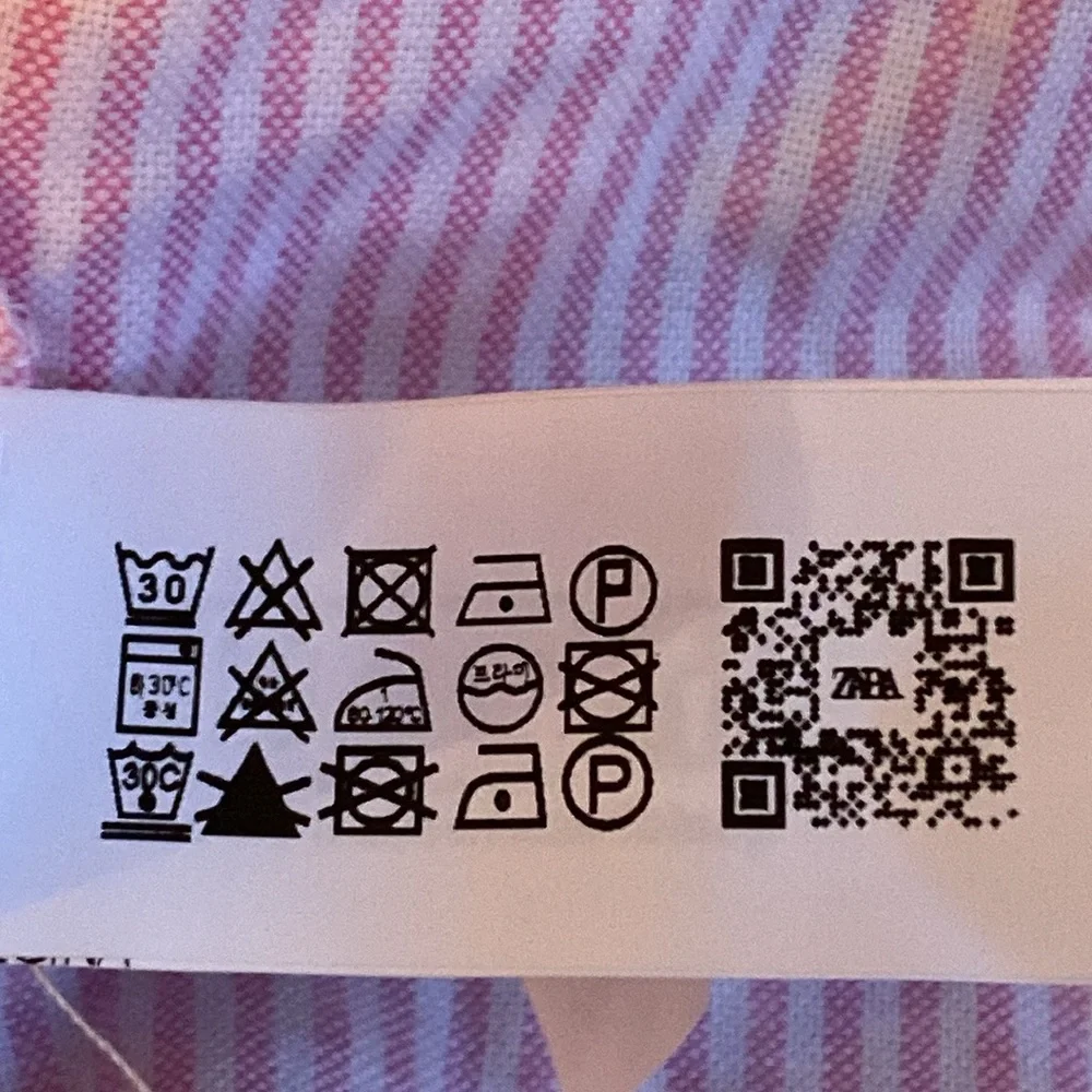 Zara Pink Striped Button Down Shirt - Picture 10 of 10